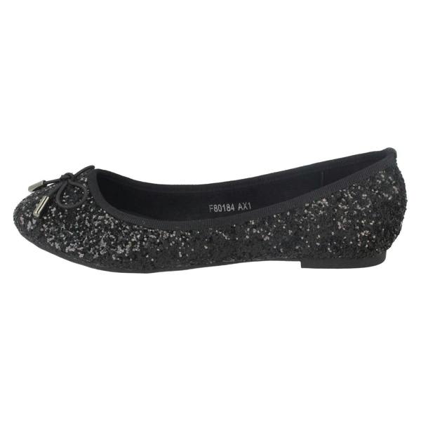 Anne Michelle Ladies Anne Michelle Glittery Ballerina Shoes