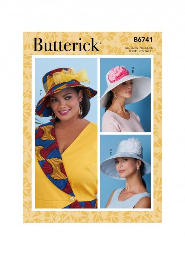 Butterick Sewing Pattern 6741, Headwear for Women, A (S-M-L) - Intermediate
