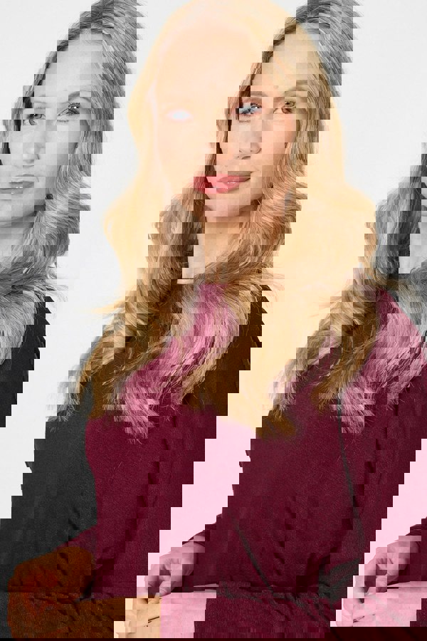 Red | Relaxed Batwing Sleeve Slouchy Jumper
