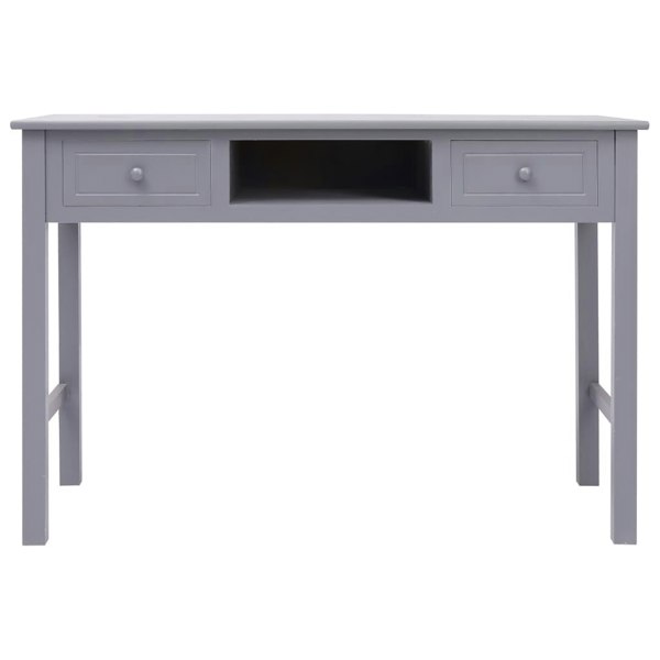 Berkfield Writing Desk Grey 110x45x76 cm Wood