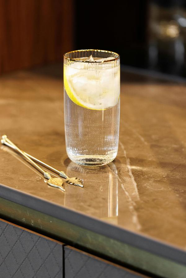 Mikasa Sorrento Ridged Crystal Highball Glasses, Set of 4, 510ml