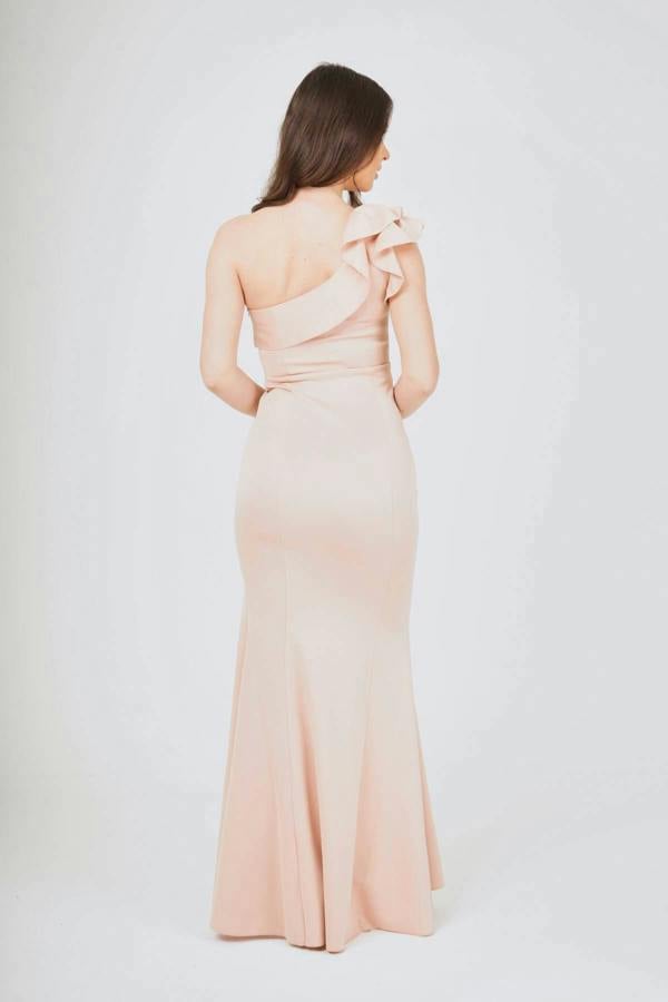 LuvForever Frilled One Shoulder Maxi Dress