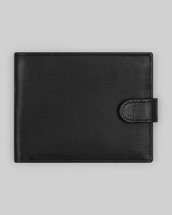 Steel & Jelly Leather Wallet With Popper Fastening