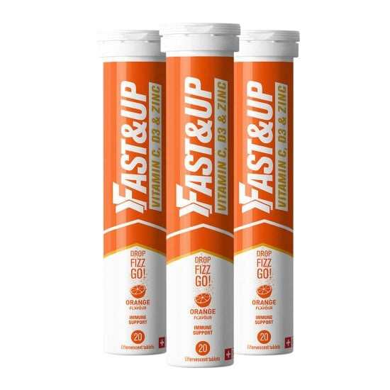 Vitamin C + D3 + Zinc Supplement - 3-in-1 Immune Support | Orange, Pack of 3
