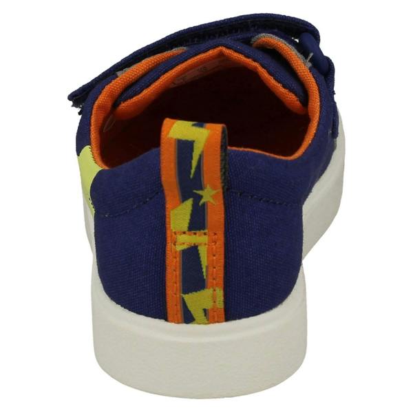 Clarks Childrens Clarks Pattern Detailed Light Weight Canvas Shoes City Bright