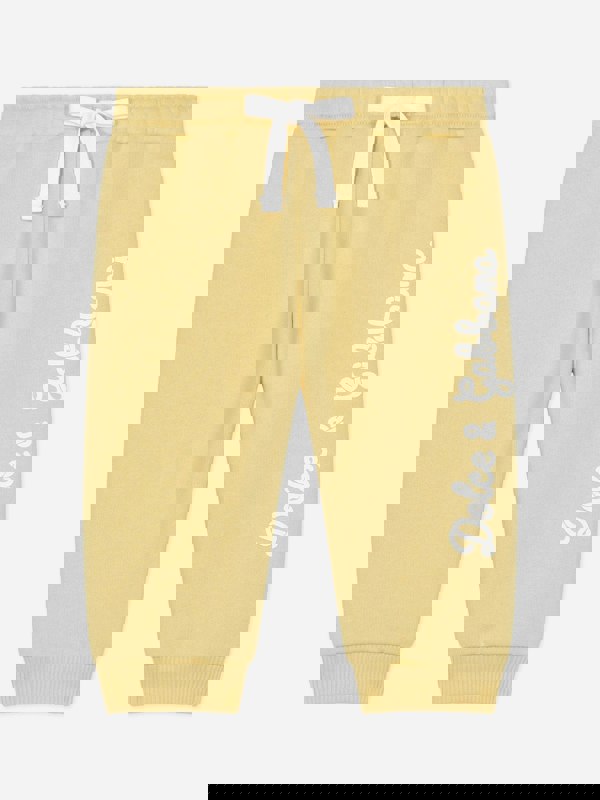 Dolce & Gabbana Kids Dolce & Gabbana Baby Logo Joggers in Yellow