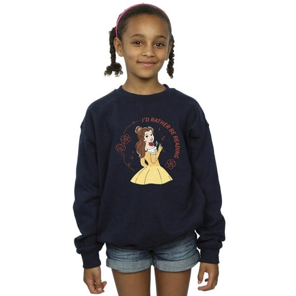 Disney Girls Beauty And The Beast I´d Rather Be Reading Sweatshirt - Navy Blue