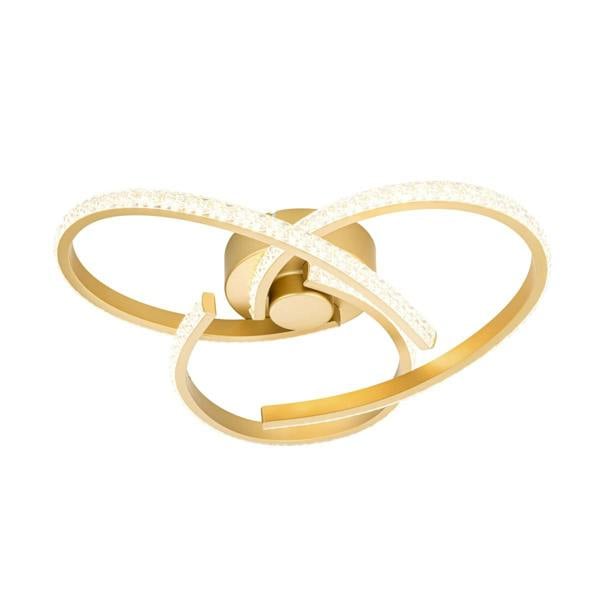 COSYLYTE Moora 3 Light Integrated LED Curved Ceiling Light - Gold