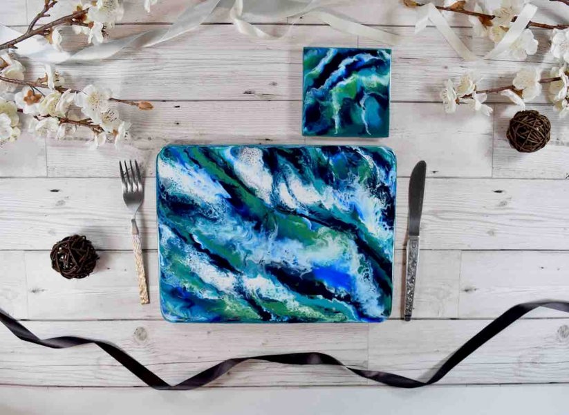 Kate Chesters Art Ocean Art Placemats and Coasters - Heat Resistant