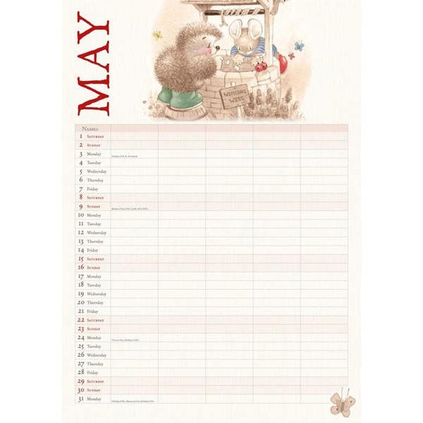 Country Companions A3 Family Planner 2027, Family Planners, Month To View, Animals, Gift