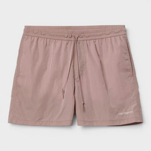 Carhartt WIP Tobes Swim Trunks Glassy Pink White