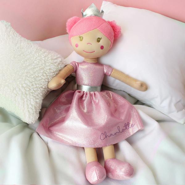 Personalised Princess Ballerina Rag Doll - product in use