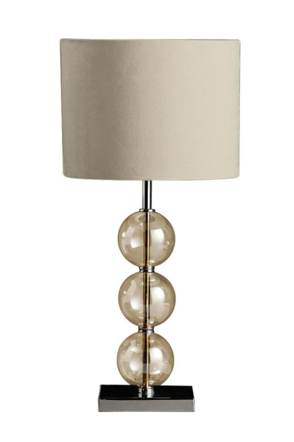 Mistro Cream Suede Effect Shade Table Lamp