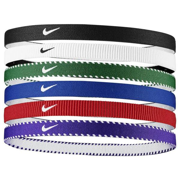 Nike Flexible Classic Hairband (Pack of 6) - Royal Blue/Red - 