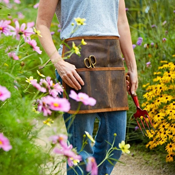 Paper High Personalised Buffalo Leather Gardening Tool Belt