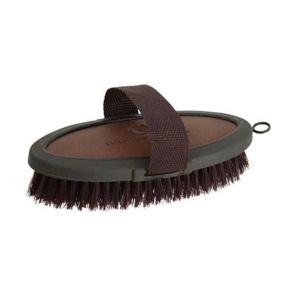 Coldstream Faux Leather Body Brush - Brown/Black