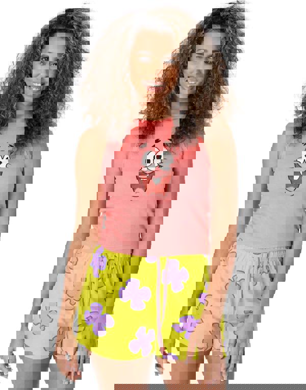 SpongeBob SquarePants Womens Pink Vest and Shorts Pyjama Set