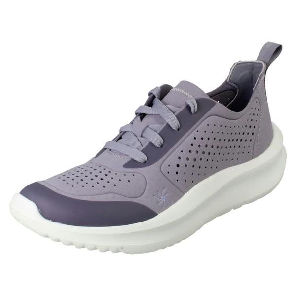 Clarks Ladies Clarks Cloudsteppers Platform Trainers - Solevana Tie