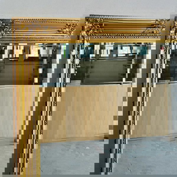 Exclusive Mirrors Empress X-Large Antique Gold Ornate Leaner Wall Mirror 168cm x 107cm