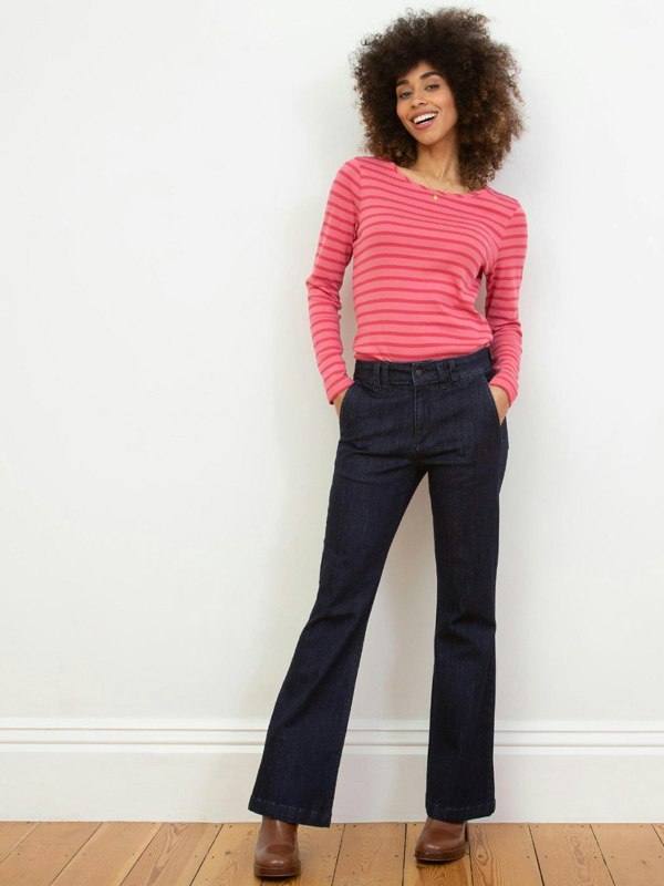 Kite Organic Portesham Jersey Top Rosey Stripe