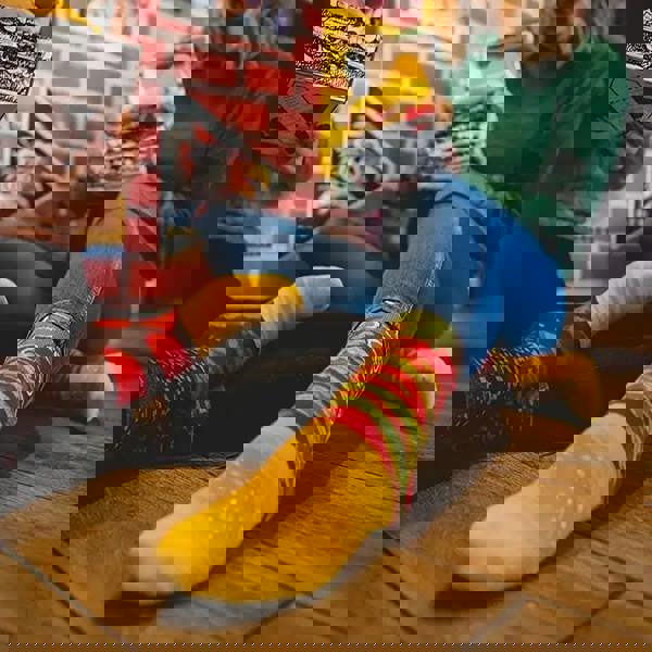 Anyfootwear 3 Pairs Multi-color Black Size 5-11 Fashion Socks With Pizza Sushi Design Happy Harajuku Skate Cotton Comfortable To Wear Christmas Gift