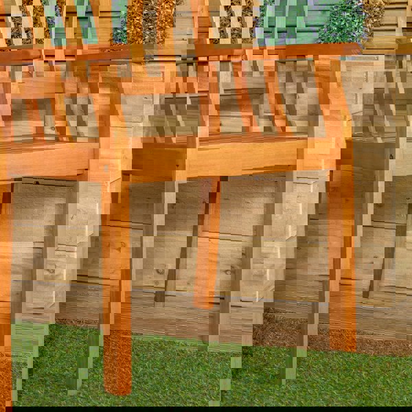 Samuel Alexander Set of 2 Kapalua Outdoor Wooden Garden Slatted Dining Chairs