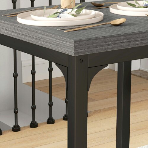 Wyld Haus Bani Wooden Grey Wood Grain 3 Piece Compact Dining Set