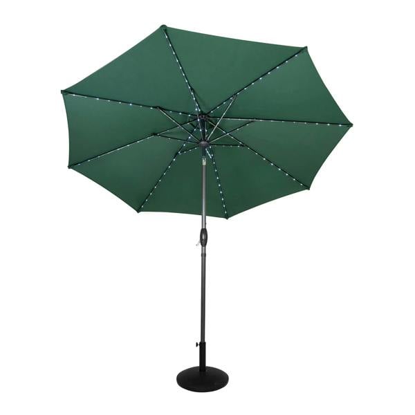Jardi LED Tilt Parasol 2.7m With Tilt Base – Green