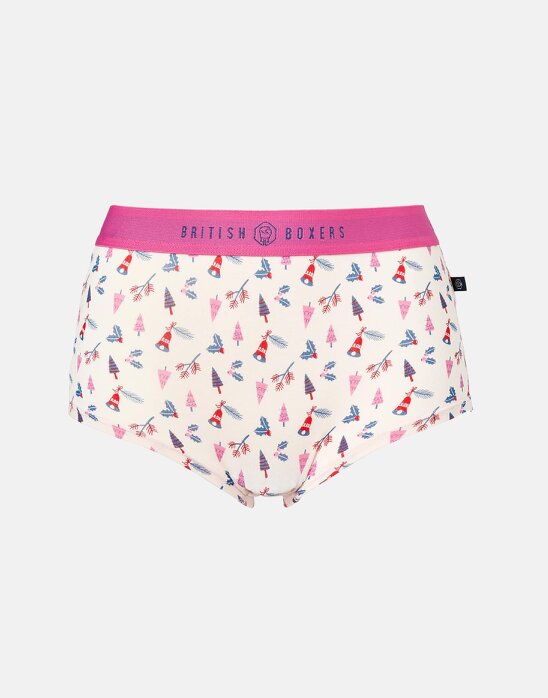 British Boxers Multipack! 4 Pairs of Women's Bamboo Hipster Boxer Briefs – Ding Dong Merrily