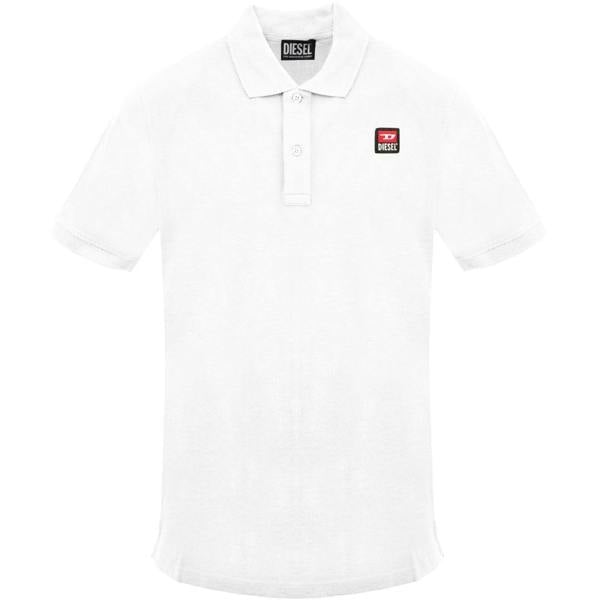 Diesel Mens Small Logo Polo Shirt - Off White - 