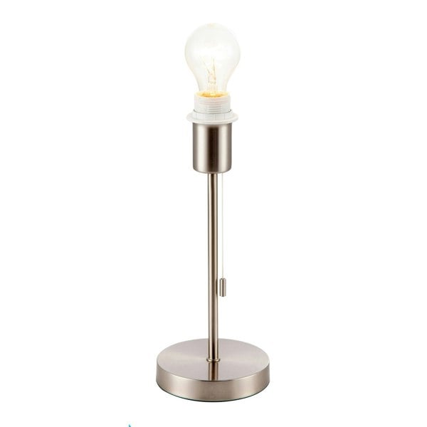 Traditional Table Lamp Base in Satin Nickel with Pull Cord Switch Image 3