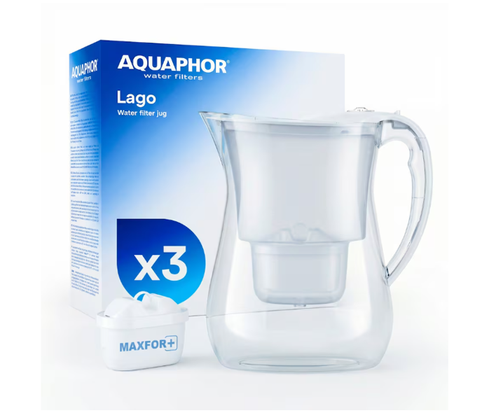 AQUAPHOR 3.8L Lago White with 3 x 200 litre Maxfor+ Filter