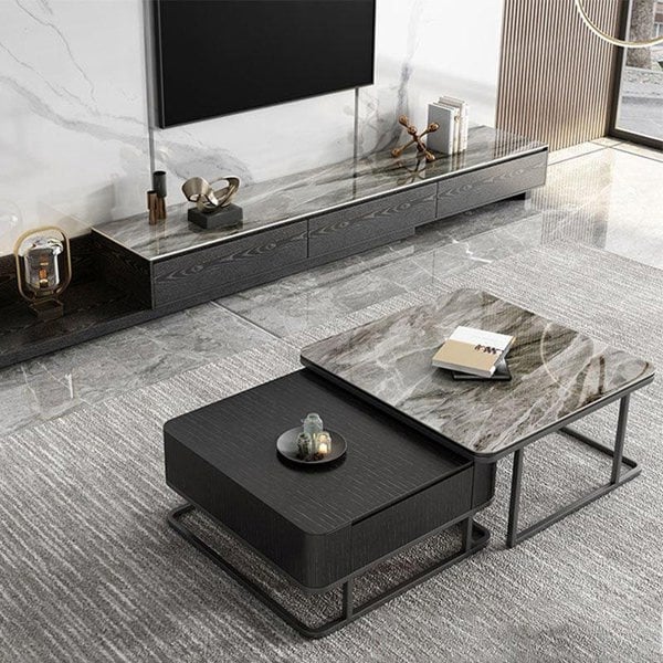 Nathan Nesting Coffee Table Set, Sintered Stone-Weilai Concept-Weilai Concept