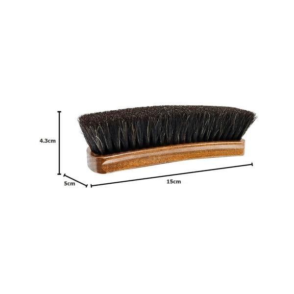 BIRCH Horsehair Brush Medium - For Boot and Shoe Polish Application 15cm