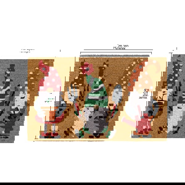 JVL Eco-Friendly Latex Backed Coir Entrance Doormat, 45x75cm - Gardening Gonks