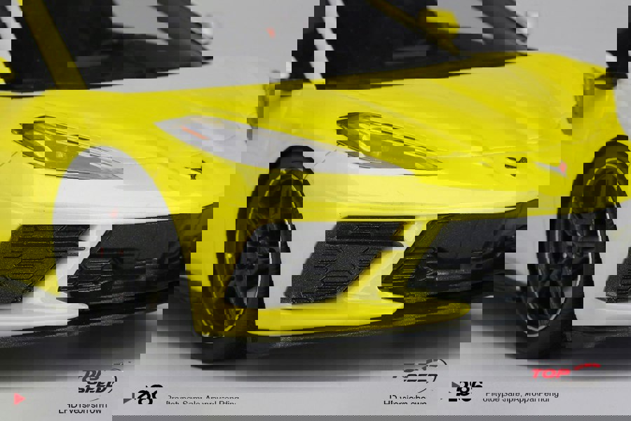 TSM Chevrolet Corvette Stringray 2020 Accelerate Yellow Metalliic 1:18 TSM TS0286