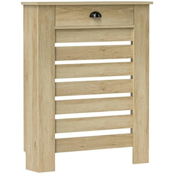 Bobobiy 95.5H x 78Wcm Radiator Cover, with Drawer - Oak