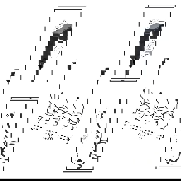 Showerdrape Waves Black Over Door Storage Hooks