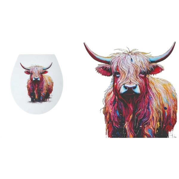Blue Canyon Hamish the Highland Cow Soft Close Toilet Seat