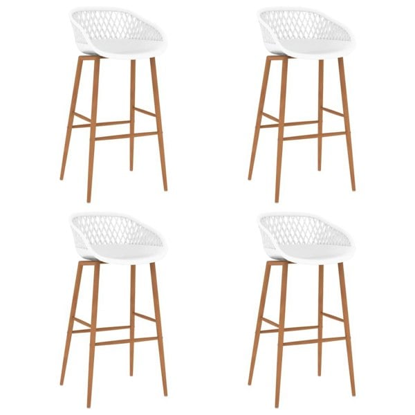 Berkfield Bar Chairs 4 pcs White