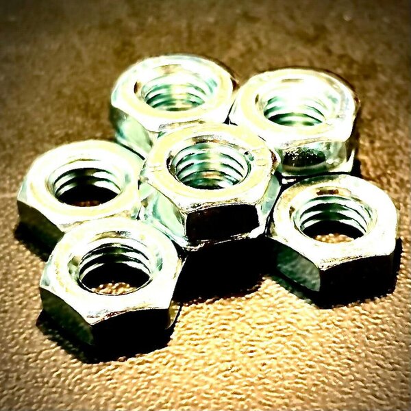Fixaball Metric Thin Half Lock Nuts BZP Zinc