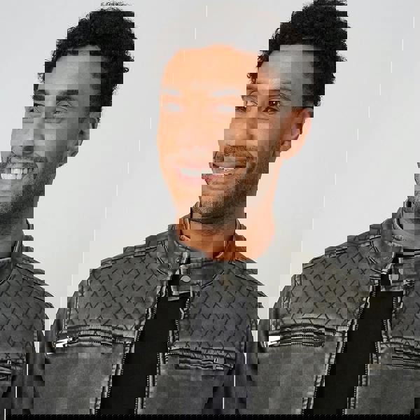 Brave Soul Black Onion Quilted Vintage PU Biker Jacket - Black Image 4