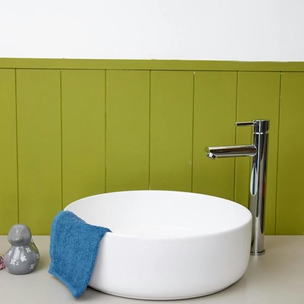 Flode Hunneberg High Rise Mono Basin Mixer Tap - Polished Chrome Finish