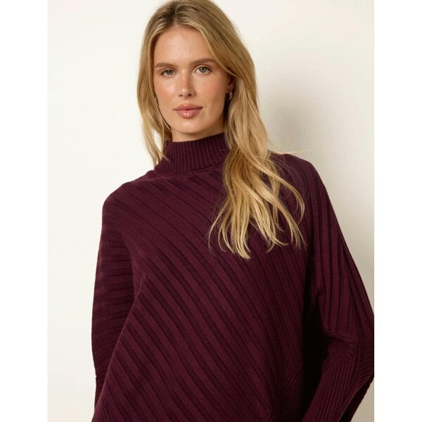 Blue Vanilla Poncho-Style Jumper