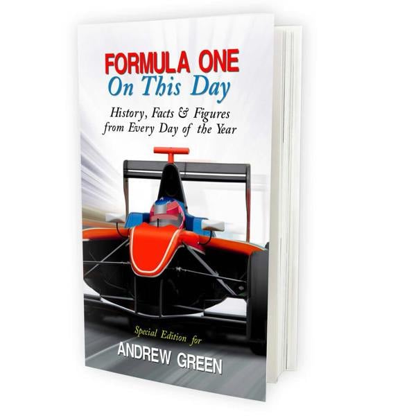 Personalised Formula One 'On This Day' Book - alternative angle