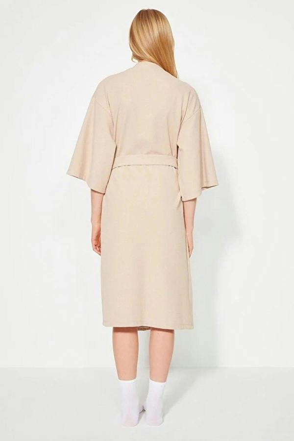 WOVCOR Textured Knit Dressing Gown with Belt