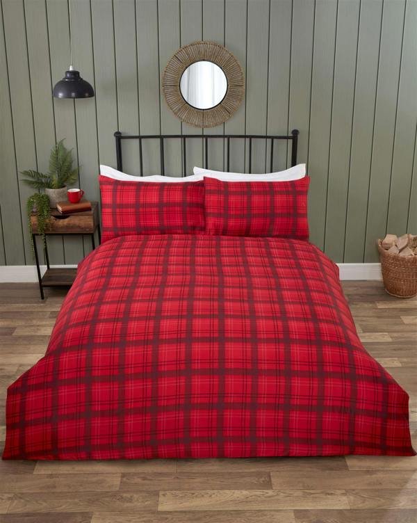 Fergus Highland Cow Red Duvet Cover Set