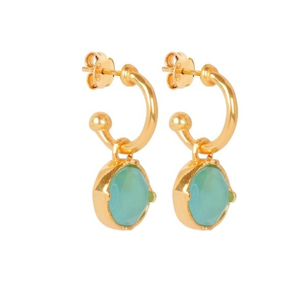 Lila Rasa London Blue Crystal Hoop Earrings