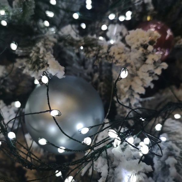 Samuel Alexander 5.4m White LEDs Green Garland Wire Light Christmas Decoration with Timer