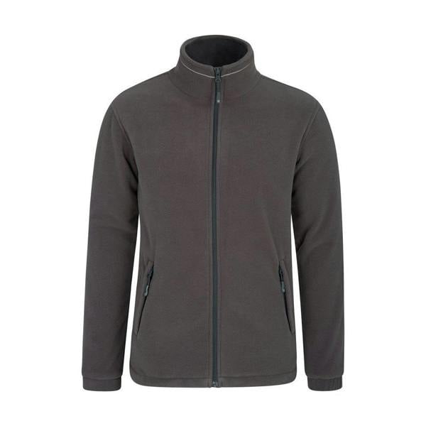Mountain Warehouse Mens Bernard Windproof Fleece Jacket - Dark Grey - 
